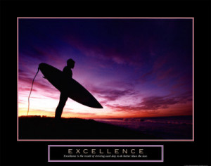 Excellence: Male Surfer Art Print