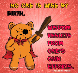 Sayings About Wisdom And Wise With Bear With Sword Picture