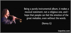 Being a purely instrumental album, it makes a musical statement, not a ...