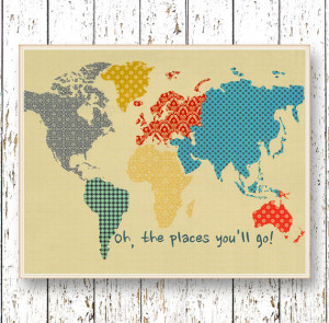 Print Oh, the Places you'll Go! Dr Seuss quote - Family Room playroom ...