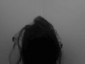 black and white, freak out, gif, girl, hair