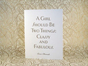 Coco Chanel Quote, Note Cards - letterpress printed by inviting 