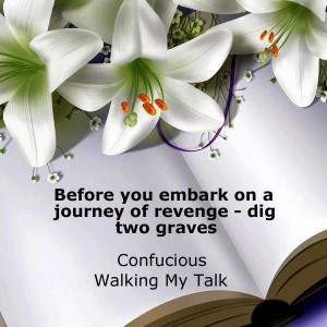 Before you embark on a journey of revenge---dig two graves Confucious ...