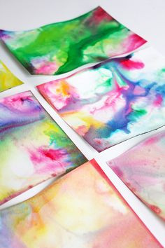 Marbled Milk Paper - This would be fun for when we bind books as the ...