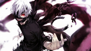 tokyo ghoul anime ken kaneki chain mask red eye characters. hd ...