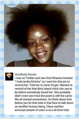 Rihanna forgot about her roots…