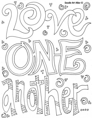 Coloring Page - Love one another.