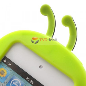 iPod Touch 4 Flying Honey Bee Cute 3D Animal Silicone Case - Green