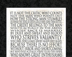 Teddy Roosevelt Quotes Man In The Arena