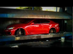 2011 LEXUS ISF CRUSHED ILLEGAL STREET RACING CARS Video Clip