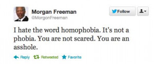 Morgan Freeman on homophobia