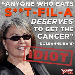 and eat something Roseanne--just put SOMETHING in your mouth to shut ...
