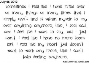sometimes i feel like im numb to everything...