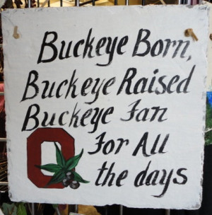 Ohio State buckeyes slate sign, Football room, OSU Fan