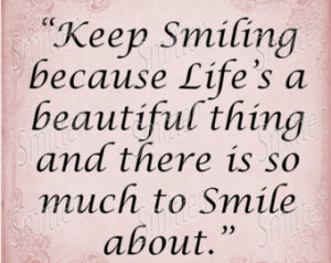 Marilyn Monroe Quote - Keep Smiling, life's a beautiful thing, much to ...