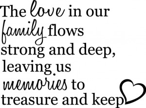 Love in our family Memories Decor vinyl wall decal quote sticker ...