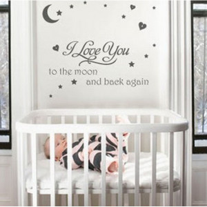 Home » I Love You to the Moon Quote Nursery Wall Art Sticker