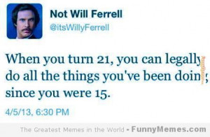 turning 21 funny quotes