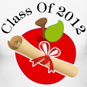 Design ~ Class Of 2012 Graduation T-shirt (Apple and Diploma)