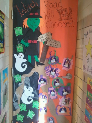 Red ribbon week door... Students took picture saying what they want to ...