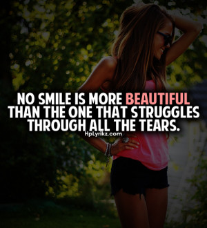 beautiful, girl, quote, smile, text