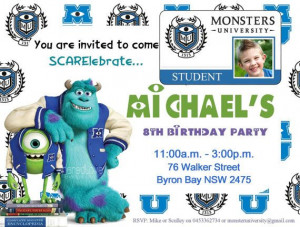 Monsters Inc Birthday Party