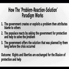 ... Jones' Infowars:How the `Problem-Reaction-Solution`Paradigm Works More