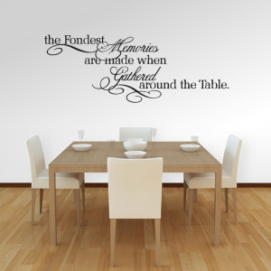 Kitchen decorations Vinyl wall quotes The fondest memories are made ...