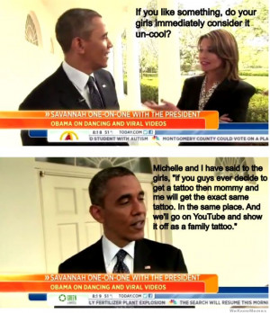 Obama talks family tattoo