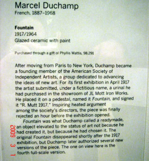 Fountain was what Duchamp called a readymade an ob Marcel Duchamp
