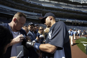 Here's Derek Jeter signing autographs, which brings us to Tyler Austin ...