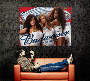 Details about XJ1168 Budweiser Girls Beer Advertising Hot HUGE GIANT ...