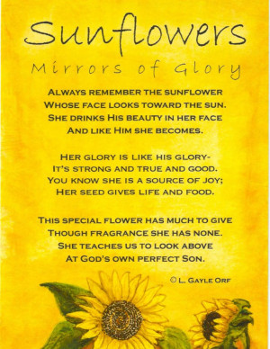 ... : Mirrors of GloryMirrors, Glories, Menu, Gayle Orf, Sunflowers Poems