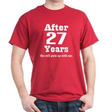 27th Anniversary Funny Quote Dark T-Shirt for