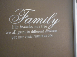 Family Tree Quilt & Vinyl Saying