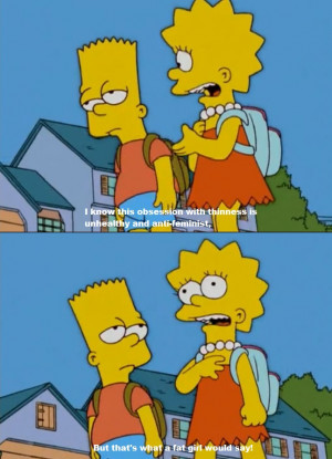 Lisa Finds Out She Is a Fat Girl In The Making On The Simpsons