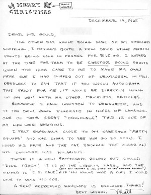 to Mr Gould from Matt Masterson 1 1 1967 Letter to Mrs Gould