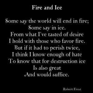 Fire and lee Robert frost English poetry