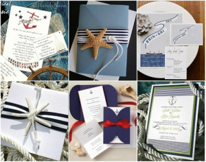 Nautical Theme Wedding Invitations