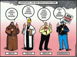 The evolution if Christian hate crimes. Looks like women have been ...