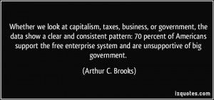 we look at capitalism, taxes, business, or government, the data ...