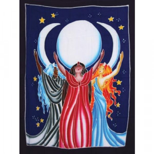 Triple Moon Goddess Banner