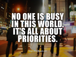 Life Priority Quotes