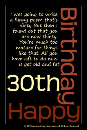 funny 30th birthday quotes