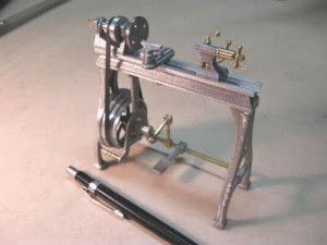 ... the construction of a 1 12 scale model of a wood turning lathe built