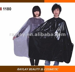 professional chemical proof black PVC shampoo cape for hair salon ...