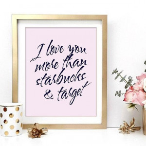 Starbucks & Target Love Inspirational Wall Art