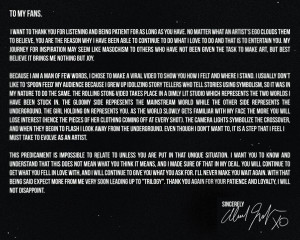 The Weeknd Releases Public Letter: 'To My Fans'