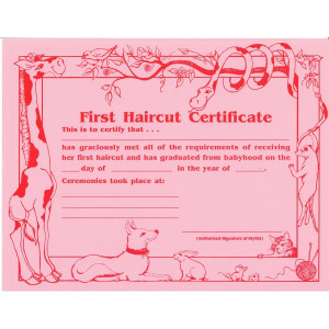 first haircut certificate