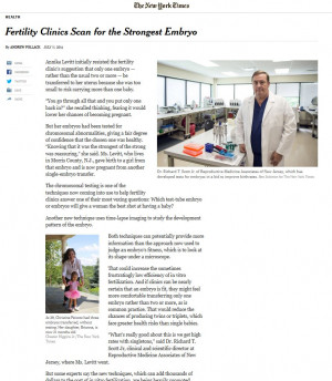 NYTimes Quotes Dr. Gleicher on Danger of PGS